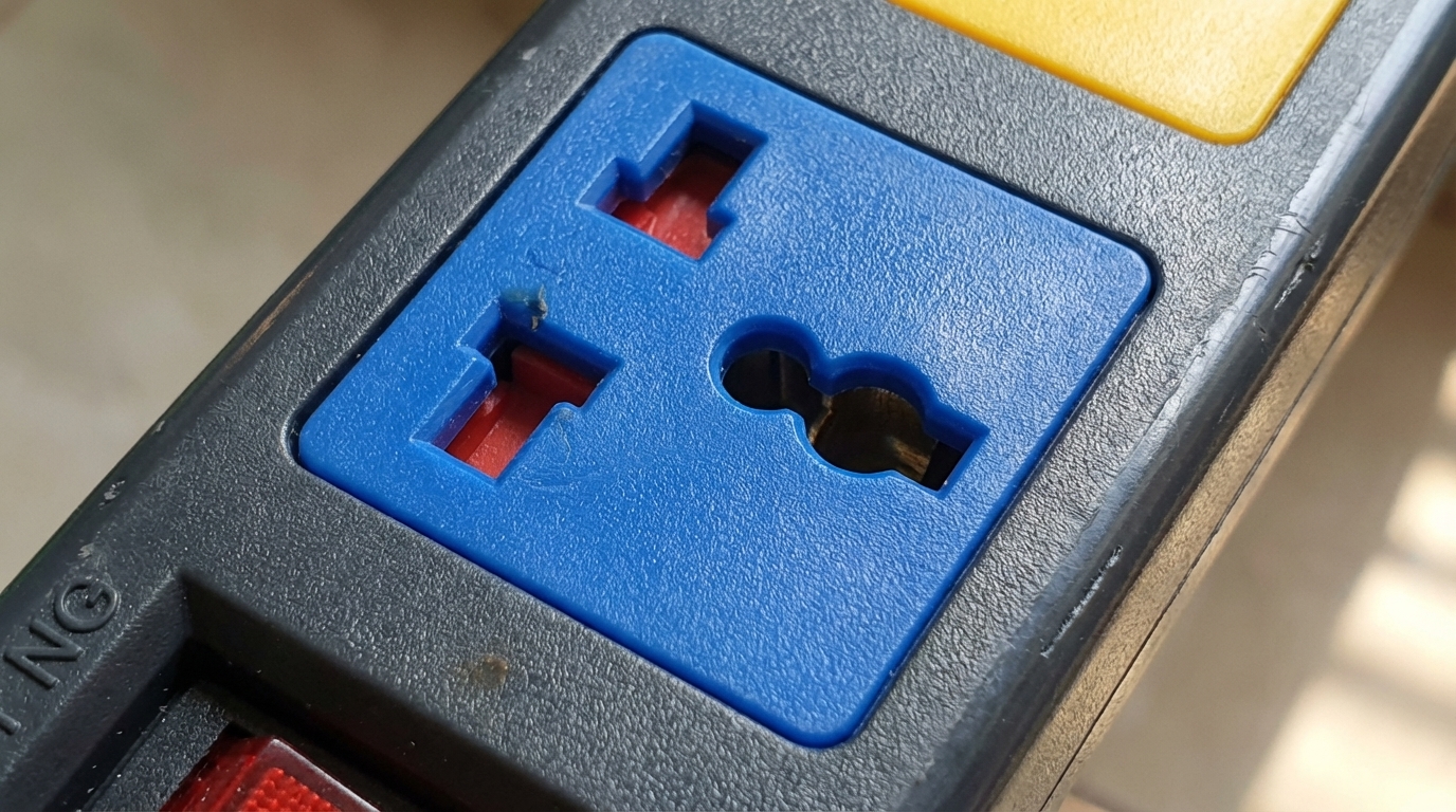 cận cảnh lỗ cắm điện lioa 6d33n