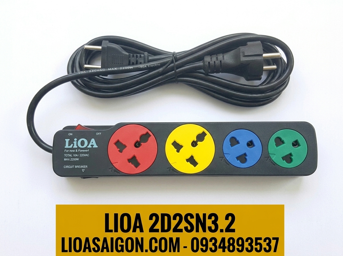 Ổ CẮM LIOA ĐA NĂNG KẾT HỢP 2D2SN3.2