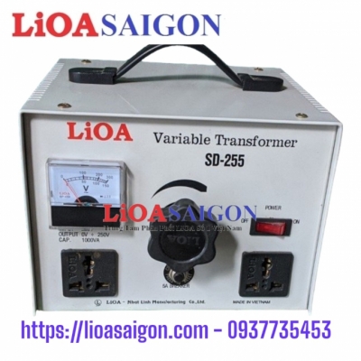 Biến áp vô cấp 1 pha LiOA SD-255