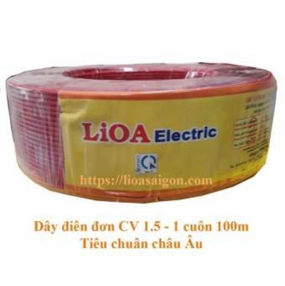 Dây điện đơn LiOA 1.5 mã CV 1.5 cuộn 100m