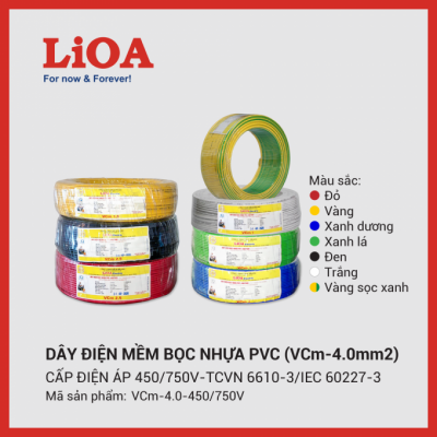 Dây đơn mềm LiOA Vcm 4.0