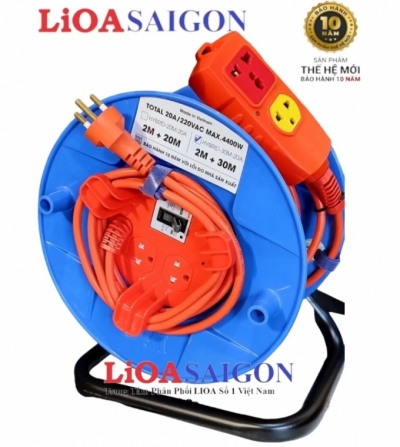 Ổ CẮM KÉO DÀI KẾT HỢP RULO 20M LIOA HYBRID-20M-20A