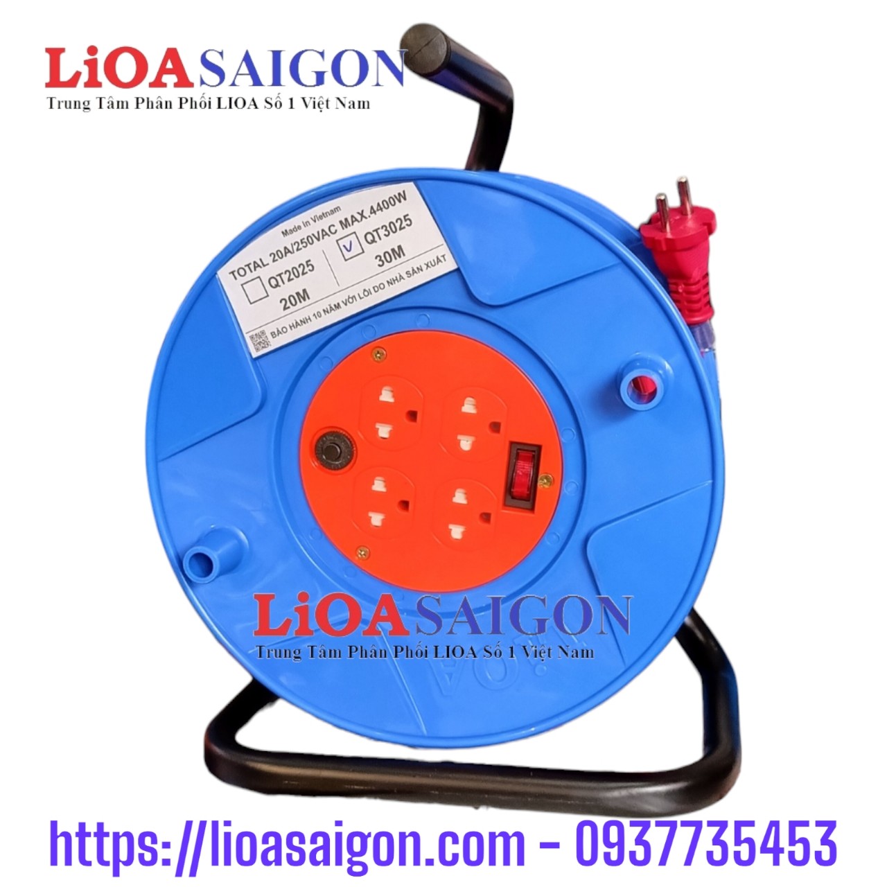 Ổ CẮM RULO 30M LIOA QT3025 MẪU MỚI