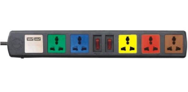 Ổ cắm đa năng có cổng sạc USB LiOA 6D32NUSB