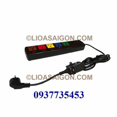 Ổ cắm điện LiOA 6 lỗ 3 chấu tích hợp chống giật 6DOF33N-CG