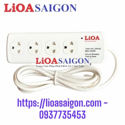 Ổ cắm kéo dài công suất lớn 3300W - LiOA 4SS2.5-2N
