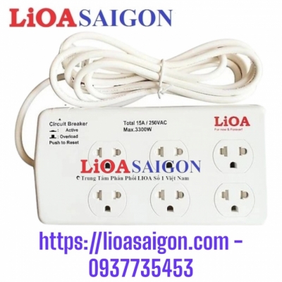Ổ cắm kéo dài công suất lớn 3300W - LiOA 6SS2.5-2N
