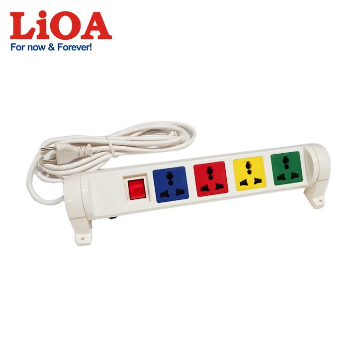 Ổ cắm kéo dài đa năng xoay 4 ổ cắm LiOA 4D33WN2X - 4D33WN2X