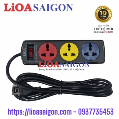 Ổ CẮM LIOA 3 LỖ 3 CHẤU THẾ HỆ MỚI 3DND3.2.10