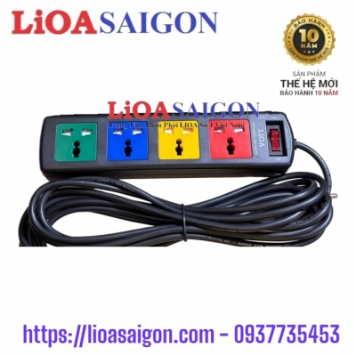 Ổ cắm kéo dài đa năng 4 ổ cắm LiOA 4D52N - 4D52N