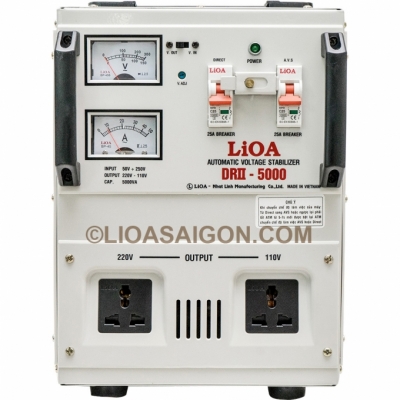 Ổn áp 1P DRII LiOA DRII-5000 5kVA (Trắng Sữa)