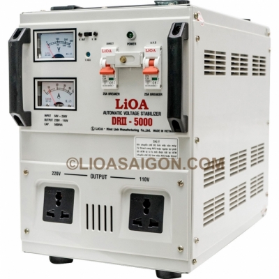 Ổn áp 1P DRII LiOA DRII-5000 5kVA (Trắng Sữa)