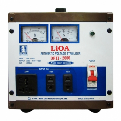 Ổn áp 1P DRII LiOA DRII-1000 1kVA (Nâu đậm)