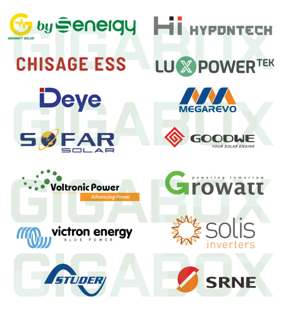 Pin lưu trữ Gigabox giao tiếp với các Inverter Hybrid Pin lưu trữ Gigabox giao tiếp với các Inverter Hybrid