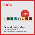 Giới thiệu ổ cắm điện 6D đa năng có công sạc usb của LiOA