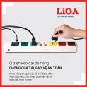 LIOA 6D32WNUSB-Ổ CẮM KÉO DÀI ĐA NĂNG CÓ CỔNG SẠC USB 5V-1A