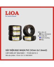 Dây điện mềm LiOA 2 lõi 2x1.5mm2